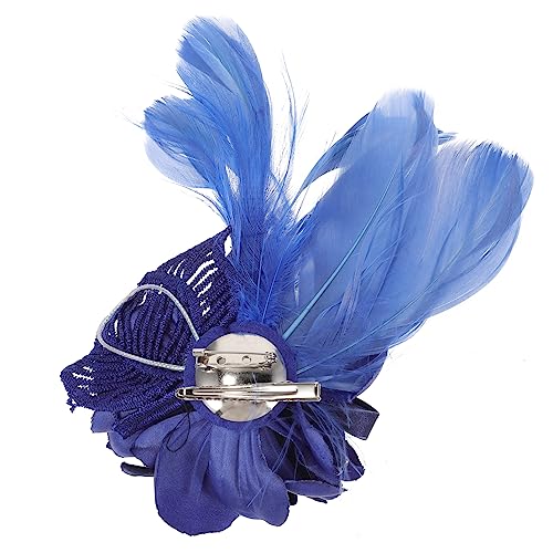 COLLBATH Haarschmuck in Marineblau Pfau Goldene Haarmanschetten Broschennadeln Haarspangen Perlenarmband Stifte Korsage Zubehör Boutonniere Burleske Falsches Halsband Dicky Stoff Blue von COLLBATH