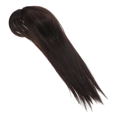 COLLBATH Haarteil Topper für Frauen Natürliches Leichtes Synthetisches Haar Lang Tiefbraun Verstellbar Komfortabel Unsichtbar Sicherer Halt Haarvolumen accessoire von COLLBATH