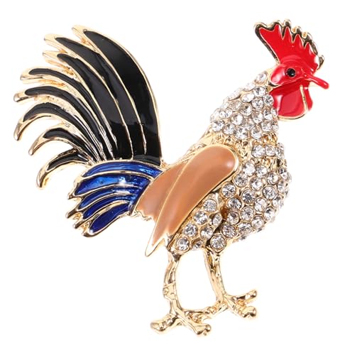 COLLBATH Hahn Brosche Anstecknadel Hahnkostüm Damen Mantel Hutnadel Henne Brosche Anstecknadel Thanksgiving-broschen Huhn Brosche Anstecknadel Zinklegierung Fräulein Lavalier Metall von COLLBATH