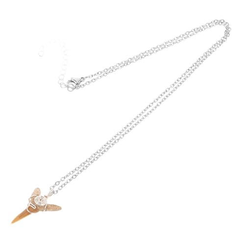 COLLBATH Haifischzahn Anhänger Halskette mit Verstellbarem Metallband Handgefertigter Vintage Choker für Damen und Herren Strand Schmuck Einzigartiges Historisches Schmuckstück von COLLBATH