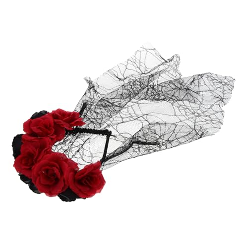 COLLBATH Halloween-stirnband Mit Blumenschleier-elementen Haarreifen Als Kopfschmuck Zum Thema Halloween Für Partys Und Fotos von COLLBATH