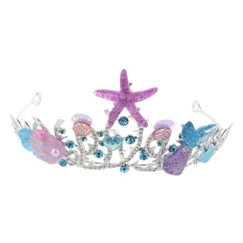 COLLBATH Handgefertigte Meerjungfrau Tiara für Frauen und Mädchen Robuster Legierungs Haarschmuck mit Funkelndem Strass Muschel und Design Leichter und Komfortabler Hochzeitsschmuck für von COLLBATH