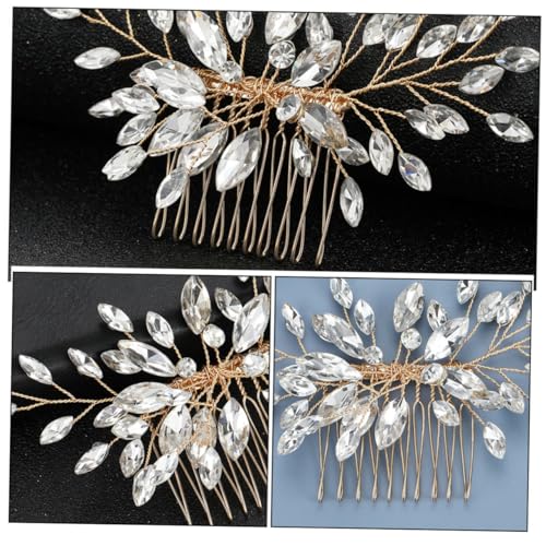 COLLBATH Handgefertigter Strass haarkamm Brautschmuck Dekorativ Leichtes Metall Haarschmuck für Hochzeit Braut und Brautjungfern Zubehör für Haartypen und Anlässe von COLLBATH