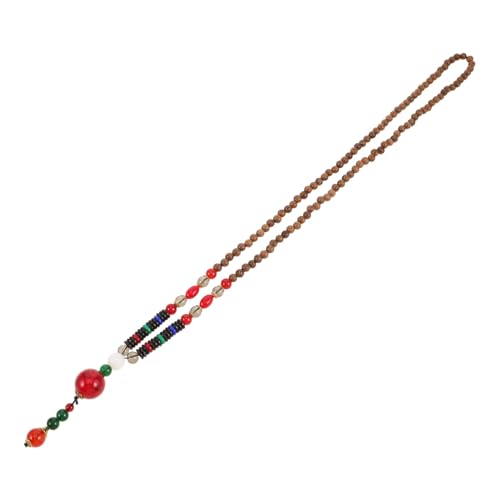 COLLBATH Handgemachte Vintage Lange Kette mit Friedensanhänger für Männer und Frauen Ethnischer Schmuck für Meditation und Spiritualität Teilig Holzperlen von COLLBATH