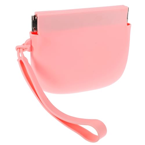 COLLBATH Handtasche Kleiner Silikonbeutel Kleine Silikontasche Kleine Kosmetiktasche Selbstschließende Kleine Geldbörse Kleine Kopfhörer Schnalle Rosa Fräulein Kieselgel von COLLBATH