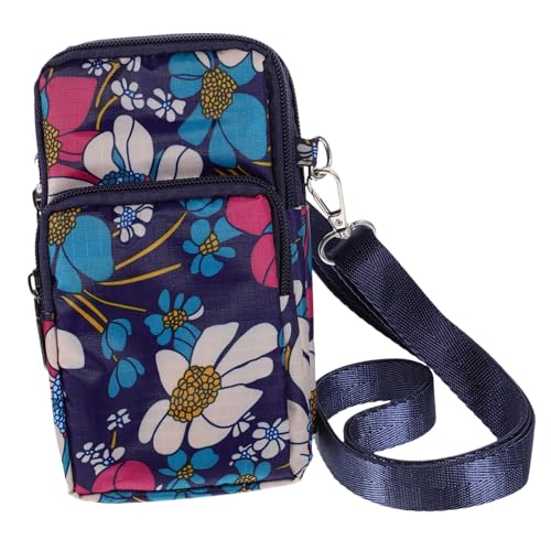 COLLBATH Umhängetasche Mit Blumenmuster Telefontasche Und Handygeldbörse Aus Nylon Klein Und Leicht Für Reisen Und Einkaufen von COLLBATH