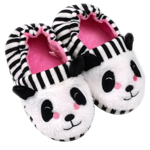COLLBATH Hausschuhe Panda Form Warm Gefüttert Rutschfest Slippers Innenbereich Leicht Elastisch Fußlänge für Jungen Mädchen Winter Zuhause von COLLBATH