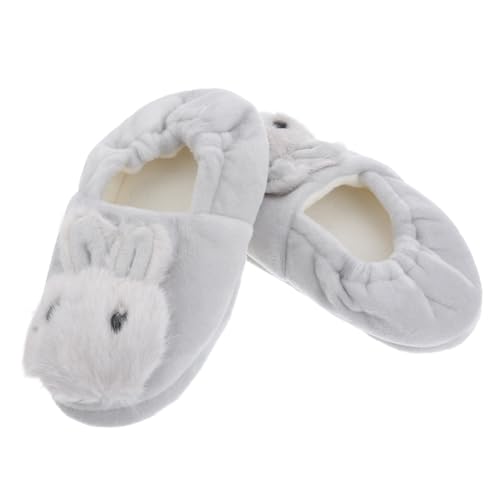 COLLBATH Hausschuhe Plüsch Kaninchenform Warme Winter Hausschlappen mit Rutschfester Sohle Weiche Baumwollpantoffeln für Zuhause Kindergarten und Schule von COLLBATH