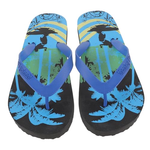 COLLBATH Hawaii Style Herren Zehentrenner PVC Sandalen Sommer Atmungsaktiv Rutschfest Flach Strand Outdoor Slippers Modische Beachwear von COLLBATH