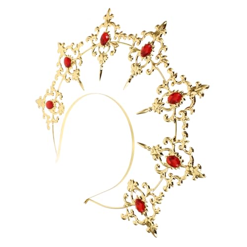 COLLBATH Goldene Krone Als Tortenaufsatz Metallene Göttinnen-krone Stirnband Für Frauen Dekoratives Stirnband Mit Kronen-design von COLLBATH