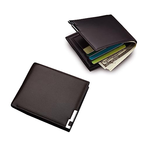 COLLBATH Geldbörse Pu Modisches Billfold Mit Fächern Für Kreditkarten Und Bargeld Kompakte Brieftasche Kaffee Für Alltag Und Büro von COLLBATH