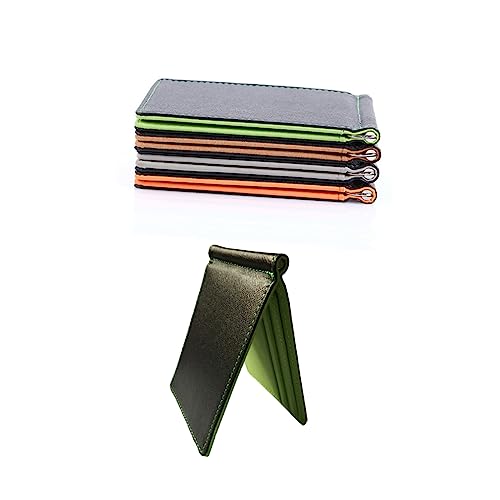COLLBATH Herren Geldbörse PU Billfold Kurze Brieftasche Grün mit Großen Fächern für Kreditkarten Bargeld für Geschäftsreisen Täglichen Gebrauch von COLLBATH