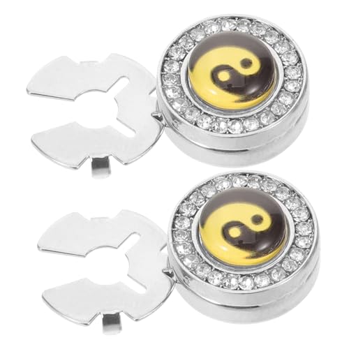 COLLBATH Herren Manschettenknöpfe Tai Chi Muster mit Strass Dekorative Knopfüberzüge für Hemden Vielseitig für Hochzeit Party Business und Formelle Anlässe von COLLBATH