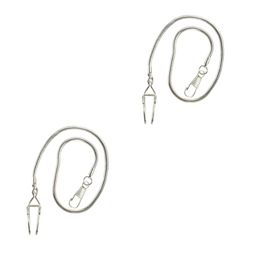 COLLBATH Herrenuhren 2st Taschenuhrkette Hosenkette Lichterkettem Vintage Uhrenkette Taschenuhr-Dekoration Uhrenkette Für Jeans Clip Männer Uhr Hängende Weste Kette Lange Uhrenkette Legierung Silver von COLLBATH