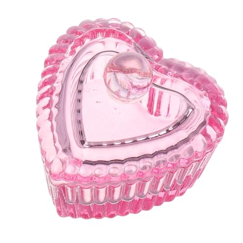 COLLBATH Herzförmiger Kristallglas Dappen Dish mit Deckel Japanisch Inspiriertes Design Nagelkunst Schale für Nagelliquid und Pulver Stilvolle Aufbewahrung Irisierender Komplett Nagelpflege von COLLBATH