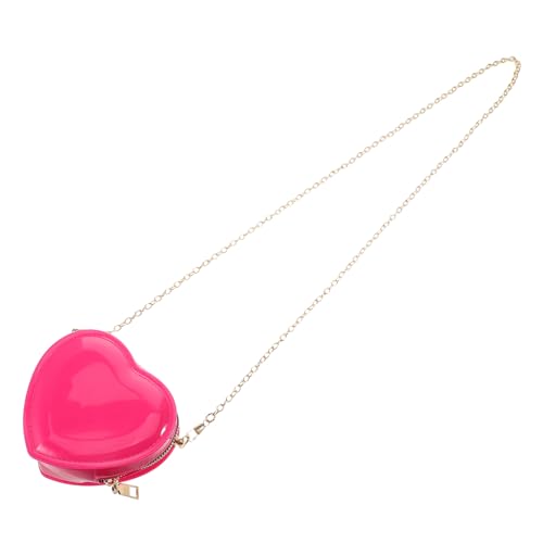 COLLBATH Herzförmige Tasche Aus PVC Kleine Münztasche Süße Minitasche Für Mädchen Lippenstifttäschchen Clutch Für Make-up-Essentials Tragbar Für Reisen Partys Und Täglichen Gebrauch von COLLBATH