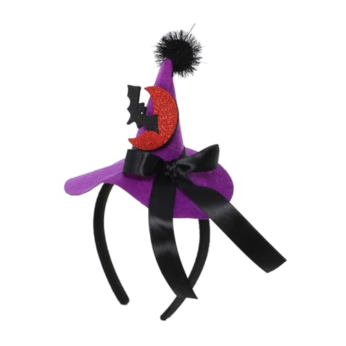 COLLBATH Halloween-stirnband Mit Hexenhut Und Schleife Totenkopfdetails Für Kostüm-party Und Fotoshootings von COLLBATH