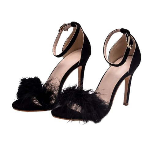 COLLBATH High Heels Sandalen Damen Pumps mit Hohem Absatz Offene Zehen Komfortabel Elegant für Party Arbeit Hochzeit Freizeit von COLLBATH