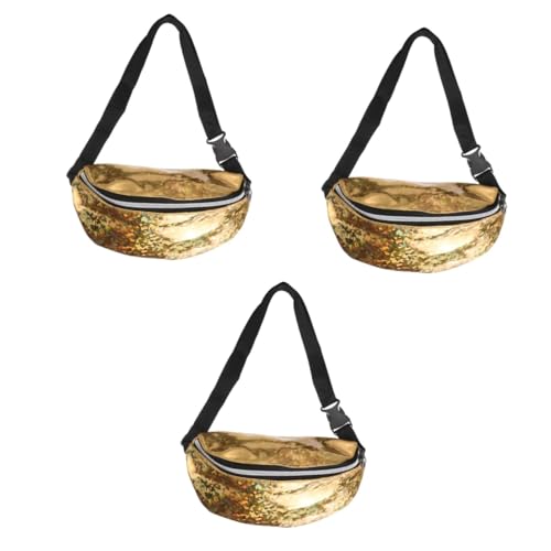 COLLBATH Hitpack Damen 3 STK Mode-Wasit-Tasche Süße Reisetasche Brusttasche Für Damen Crossbody Hüfttasche Für Hüfttasche Für Frau Reisetaschen Für e Für Black von COLLBATH