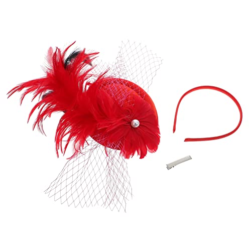 COLLBATH Hochzeitskopfschmuck Federn mit Schleier Elegantes Haarband für Damen für Partys Hochzeiten Besondere Anlässe Strapazierfähigem Material von COLLBATH