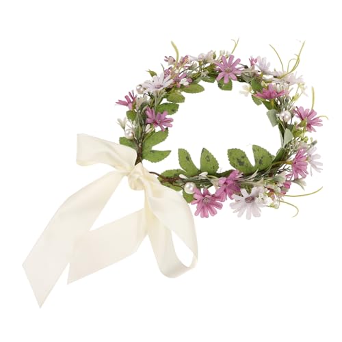 COLLBATH Hochzeitskranz Blumenhaarkranz Blumenstirnband Für Mädchen Blumenkronen Für Frauen Blumenmädchenstirnband Für Hochzeit Haarblumen Feenkopfschmuck Blumenstirnband Für Frauen von COLLBATH