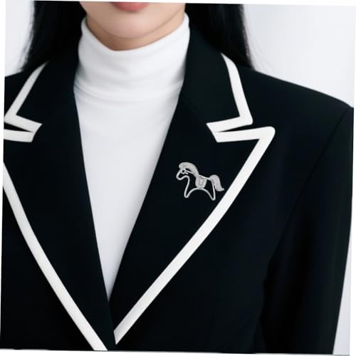 COLLBATH Hollow-out Pferde-brosche Pin Vielseitiger Schmuck als Schalclip und Anstecknadel für Damen Elegant Metall Accessoire für Anzüge Cardigans Business und Party von COLLBATH