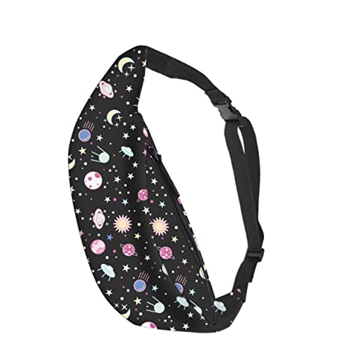 COLLBATH Hüfttasche Verstellbar Druck Sternenhimmel Muster Bauchtasche Mit Reißverschlüssen Für Damen Kleine Tasche Zum Tragen Von Telefon Geldbörse Und Schlüsseln von COLLBATH