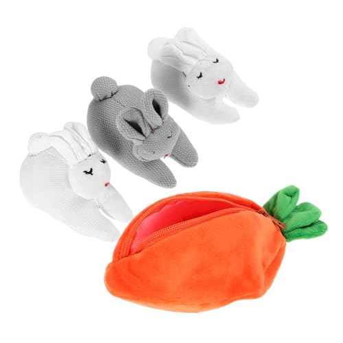 COLLBATH Kaninchen Geldbörse Hase Plüsch Bunny -geldbörse Kaninchen-Schreibtisch-Organizer Tiertaschen Rabbitärtung Süße Kaninchen -Crossbody -Tasche Karotten-Ornament Tier Geldbörsen Stoff von COLLBATH