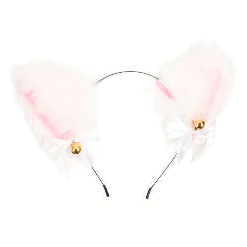 COLLBATH Fuchs Katzenohren Haarreif Ebene Haarreif Mit Glöckchen Plüsch Kopfschmuck Für Mädchen Und Kinder Cosplay Kostüm Zubehör Für Partys Einheitsgröße Soft Und Leicht von COLLBATH