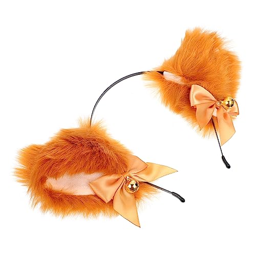 COLLBATH Goldene Glocke Katzenohren Stirnband Plüsch Party Haarband Cartoon Kopfschmuck Für Halloween Kostümpartys Animal Themed Events von COLLBATH