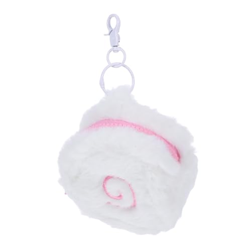 COLLBATH Kawaii Mini-geldbörse Mit Verschluss: Entzückendes Rundes Münztäschchen Plüsch Zur Aufbewahrung Von Kleingeld, Kopfhörern, Datenkabeln – Rucksack-Tragetasche Mit Anhänger von COLLBATH