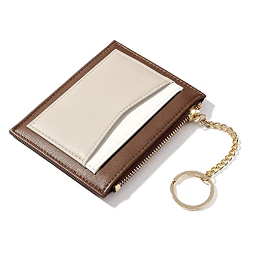COLLBATH Kleine Damen-geldbörse Aus Pu-Leder Mit Reißverschluss Spleiß-Design Leicht Und Kompakt Für Reisen Und Alltag 5 Fächer von COLLBATH
