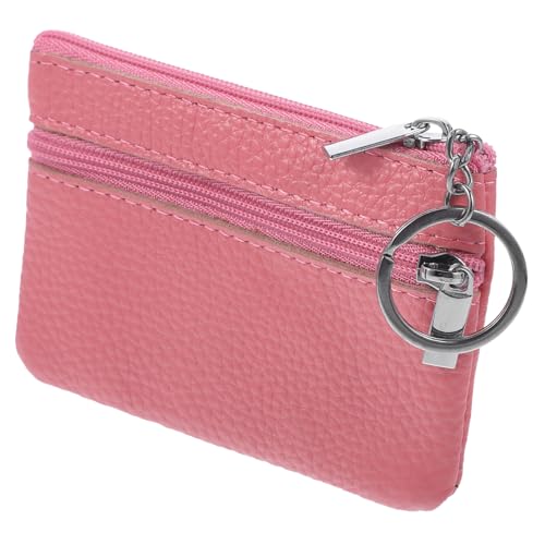 COLLBATH Kleines Portemonnaie Aus Leder Schlüsselanhänger-geldbörse Mit Reißverschluss Münztasche Für Damen Kompakt Und Tragbar von COLLBATH