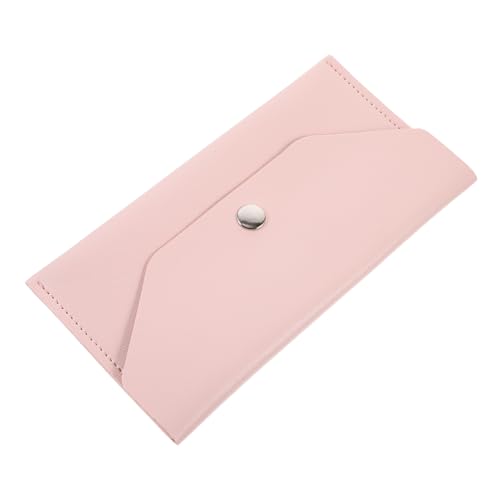 COLLBATH Kleine Pu-Geldbörse Damen Multifunktional mit Druckknopf Kartenetui Portemonnaie für Alltag Büro und Shopping Rosa von COLLBATH