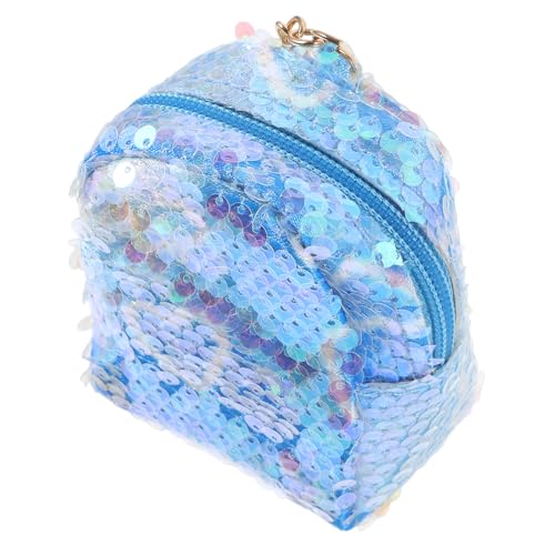 COLLBATH Schlüsselanhängertasche Mit Reißverschluss Kleine Geldbörse Für Damen Damengeldbörse Mit Pailletten Praktische Aufbewahrungstasche Für Kopfhörer von COLLBATH