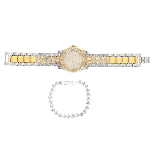 COLLBATH Komplettes Uhrenarmband-Set Modischer Strass-schmuck Für Formelle Anlässe von COLLBATH