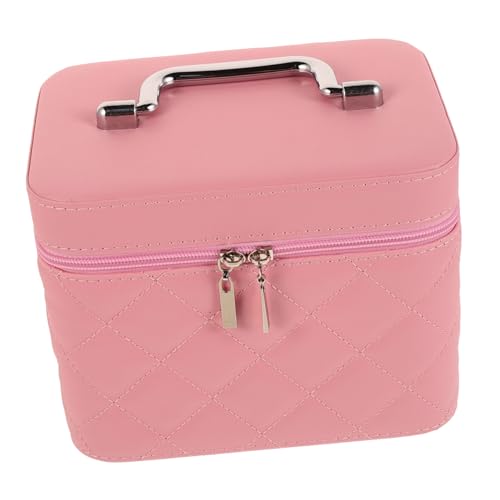 COLLBATH Kosmetikkoffer Kapazität Stabil Luxuriöses Material Tragbar mit Griff Make up Aufbewahrungstasche für Reisen und Alltag Damen Schminktasche Rosa von COLLBATH