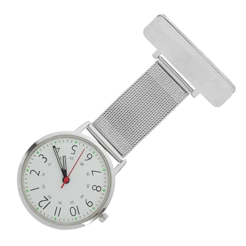 COLLBATH Krankenschwester Uhr Pflege Taschenuhr Schrubben Frauen Tierarztzubehör Einziehbar Krankenschwestern Rucksackuhr Schwesternuhr Mit Hängendem Revers Reversuhr Metall Silver von COLLBATH