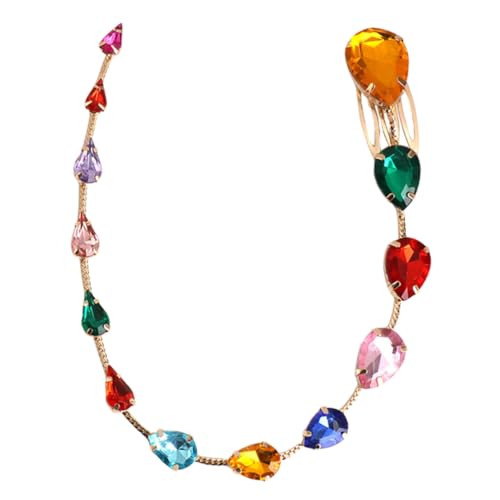 COLLBATH Kristall Haarverlängerung Haarkamm Clip mit Quasten Strass Haarschmuck für Flechtfrisuren Damen Brautjungfern Haarschmuck Elegante Haarkette für Hochzeit Festtage von COLLBATH