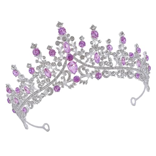 COLLBATH Kristallkrone Braut Tiara Stirnband Filigraner Strass Haarschmuck für Hochzeit Geburtstag Party Leichter Brautkopfschmuck Silber Eleganter Damen Haarreif von COLLBATH
