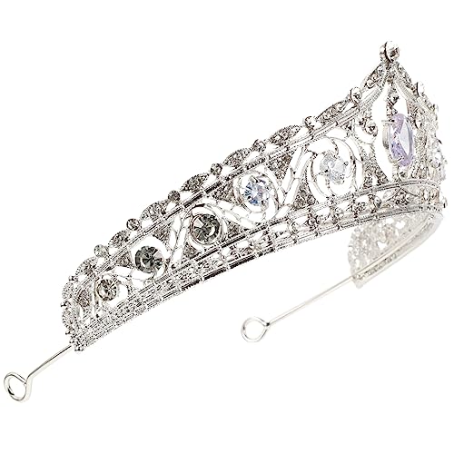 COLLBATH Krone haarschmuck Kopfbedeckungen für Damen kostüm kopf kette Tiara bachelorette geschenke für brautjungfern Hochzeitszubehör Hochzeitskleid Stirnband Kleidung Fräulein Strass von COLLBATH