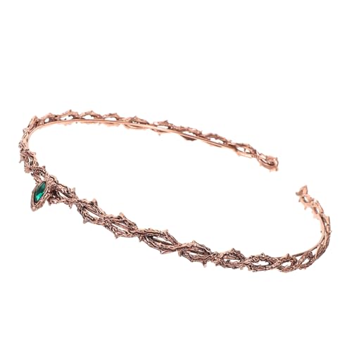 COLLBATH Krone Mädchen Diademe Goth Haarschmuck Braut Kopfschmuck Metall Stirnband Mittelalter Haarschmuck Für Frauen Hochzeit Tiara Göttin Kopfschmuck Für Frauen Mittelalter Stirnband von COLLBATH