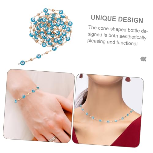 COLLBATH Kupferkette mit Blauem Evil Eye und Herzanhänger DIY Schmuckkette für Halsketten Armbänder Modisches Bastelmaterial für Damen Einzigartige Handarbeit Vielseitige von COLLBATH