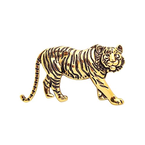 COLLBATH Legierung Tiger Badge Clip Herren Kragen Brosche Revers Tiger Badge Tiger Brosche Mode Anzug Dekoration Zubehör Anzug Badges Anzug Zubehör Herren Jacke Brosche Goldene von COLLBATH