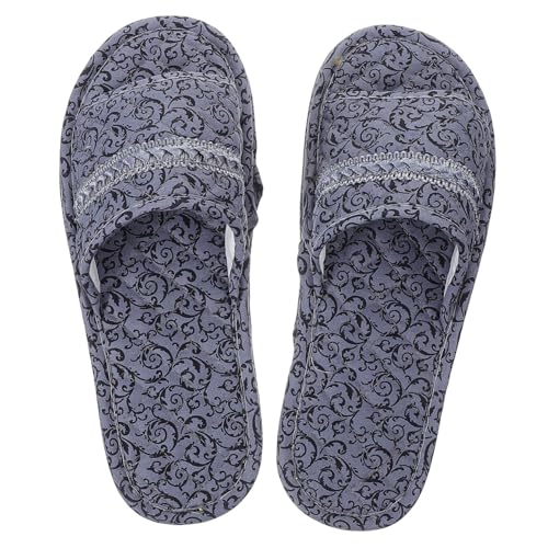 COLLBATH Leichte Faltbare Hausschuhe mit Weicher Stoffsohle Atmungsaktiv und Waschbar Offene Zehen für Gute Belüftung als Gästepantoffeln für Hotel Reise und Spa Komfortabel und Rutschfest von COLLBATH