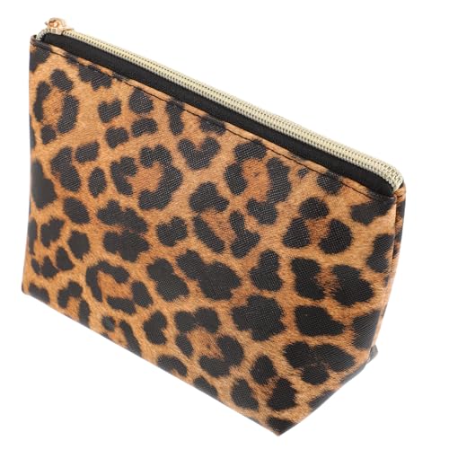 COLLBATH Leopard Muster Kosmetiktasche aus PU Tragbare Kulturtasche mit Großem Fassungsvermögen Multifunktionale Reise Make Up Tasche für Damen Stilvoll und Langlebig für Business und von COLLBATH