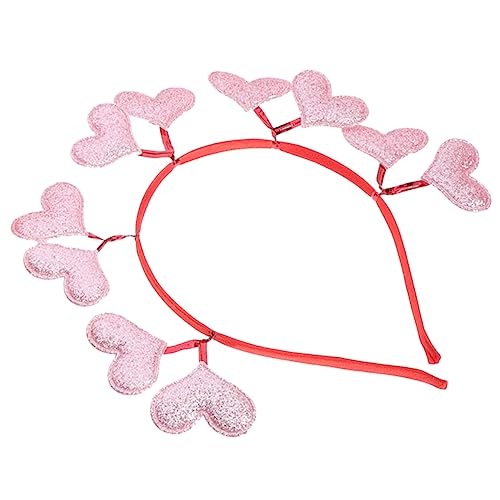 COLLBATH Liebe Stirnband Valentinstag Haarnadel-stirnband Bands Rote Herzbrille Kreuz Und Quer Kopfbedeckungen Aus Herzhaar Party Paillette Einhorn Stirnband Herzen Rosa Filzstoff von COLLBATH