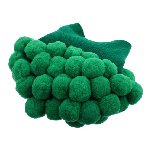 COLLBATH Kopfbedeckung Brokkoli-form Gestrickte Gemüsemütze Mit Großem Bommel Warme Und Dekorative Häkelmütze Für Motto-party Und Fotoshooting COLLBATH Kopfbedeckung Brokkoli-form Gestrickte Gemüsemütze Mit Großem Bommel Warme Und Dekorative Häkelmütze Für Motto-party Und Fotoshooting von COLLBATH