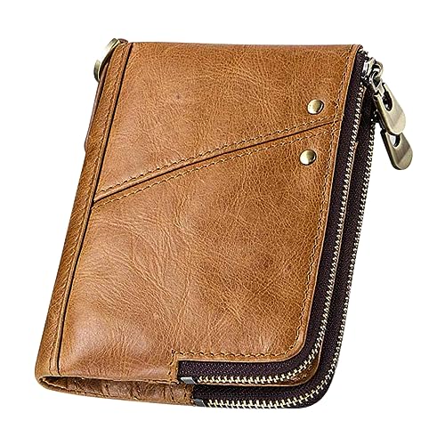 COLLBATH Herren-geldbörse Aus Khakifarbenem Leder Diebstahlschutz Kreditkartenetui Clutch Herrengeldbörse Modische Dünne Handtasche Für Männer von COLLBATH