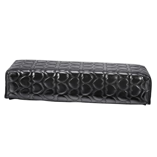 COLLBATH Maniküre Handauflage Kissen Rechteckig aus Schwarzem Kunstleder Rutschfestes Nagel Arm Ruhkissen für Nageldesign und Nagelpflege zu Hause und Professionell von COLLBATH